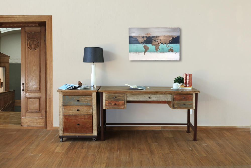 Antique Multicolor-Archivero, 3 cajones