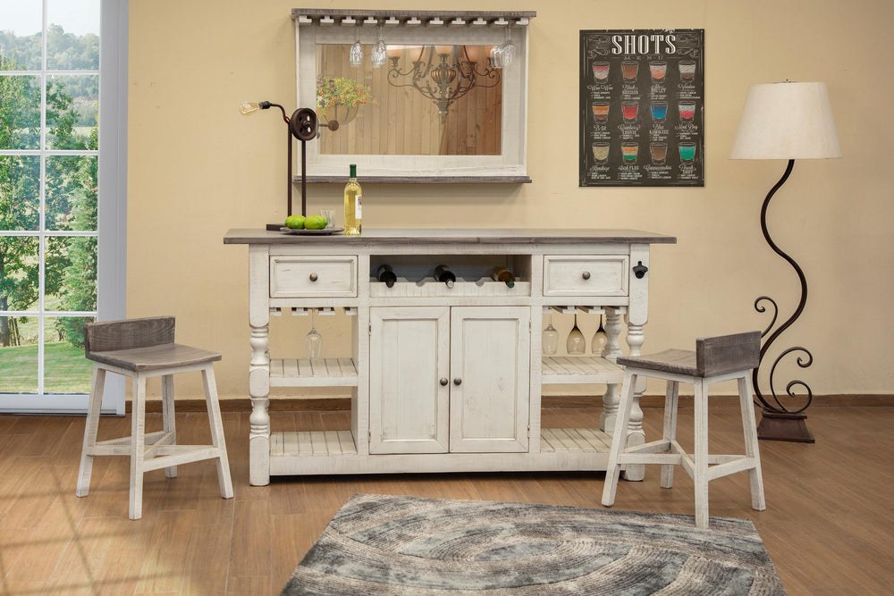 Stone-24" Wooden Stool
