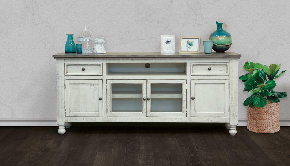 Stone-2 Drawer 4 Doors 80" TV Stand