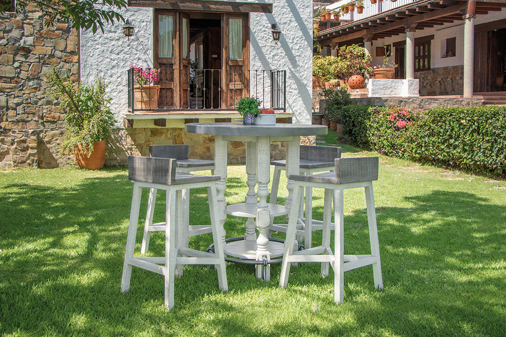 Stone-30" Wooden Stool