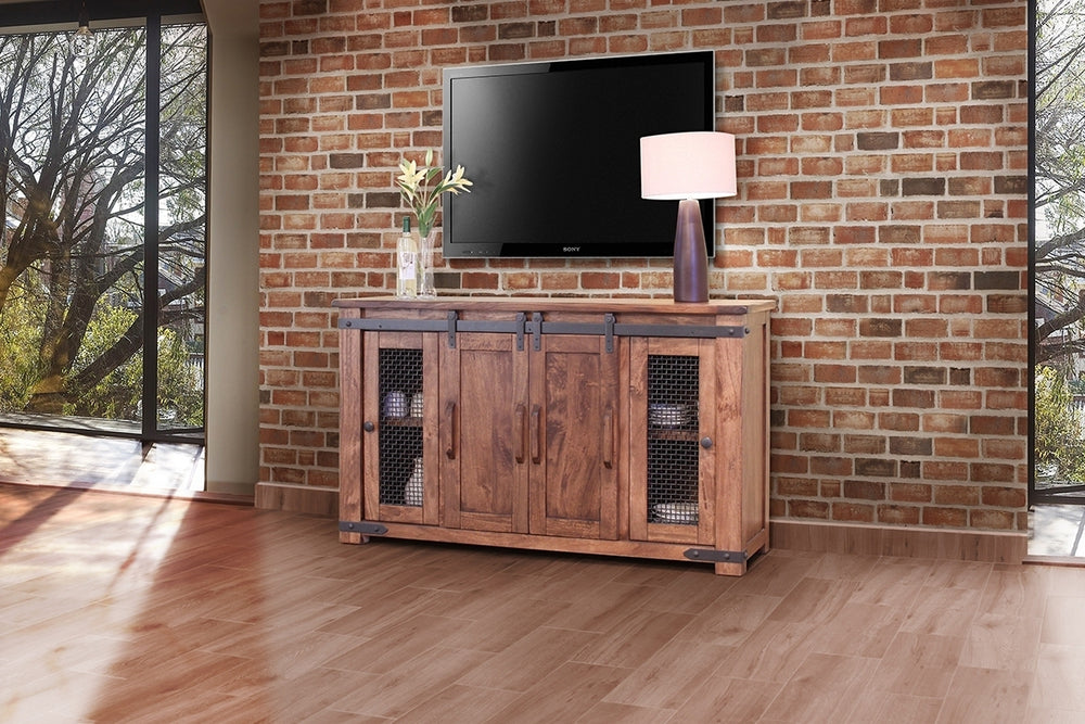 Parota-Stand para TV 60", 4 puertas y entrepaños