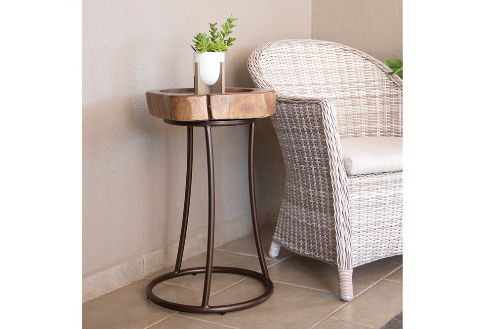 Vivo-Mesa martini con base de metal