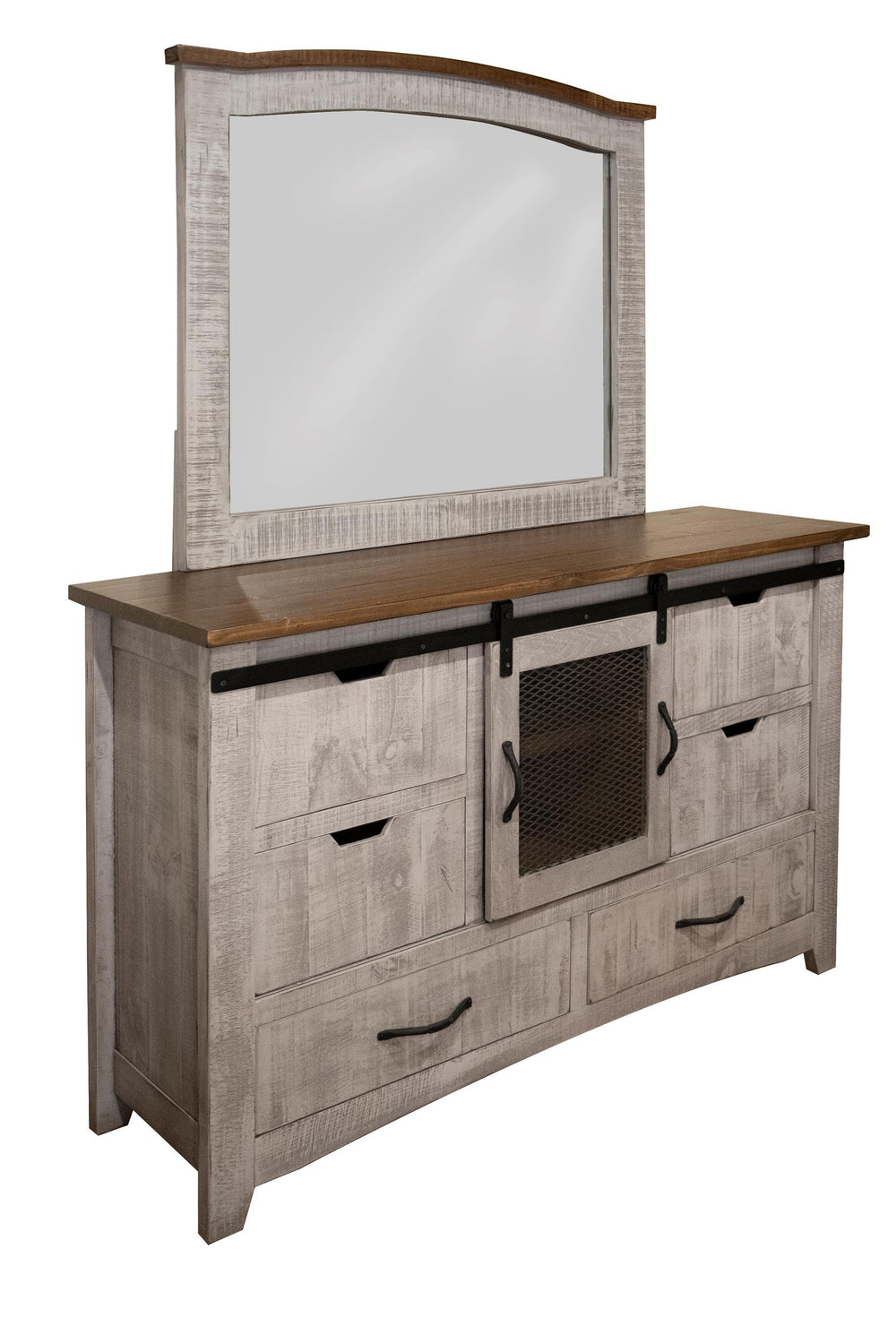Pueblo Gray-Cómoda, 6 cajones, 1 puerta