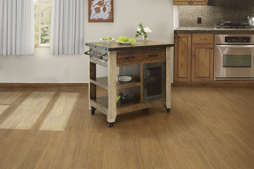 Antique Multicolor-1 Drawer, 1 Mesh Door Kitchen Island