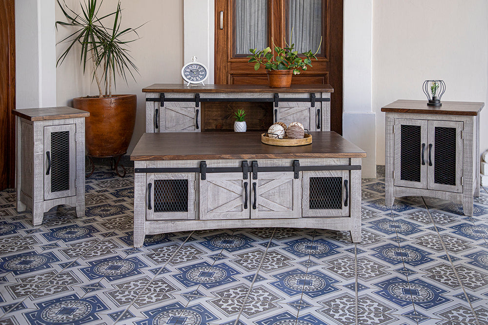 Pueblo Gray-Mesa lateral, 2 puertas