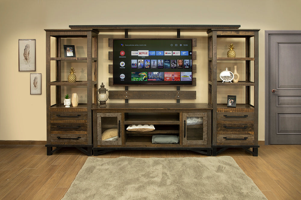 Loft Brown-Stand para TV, 2 puertas
