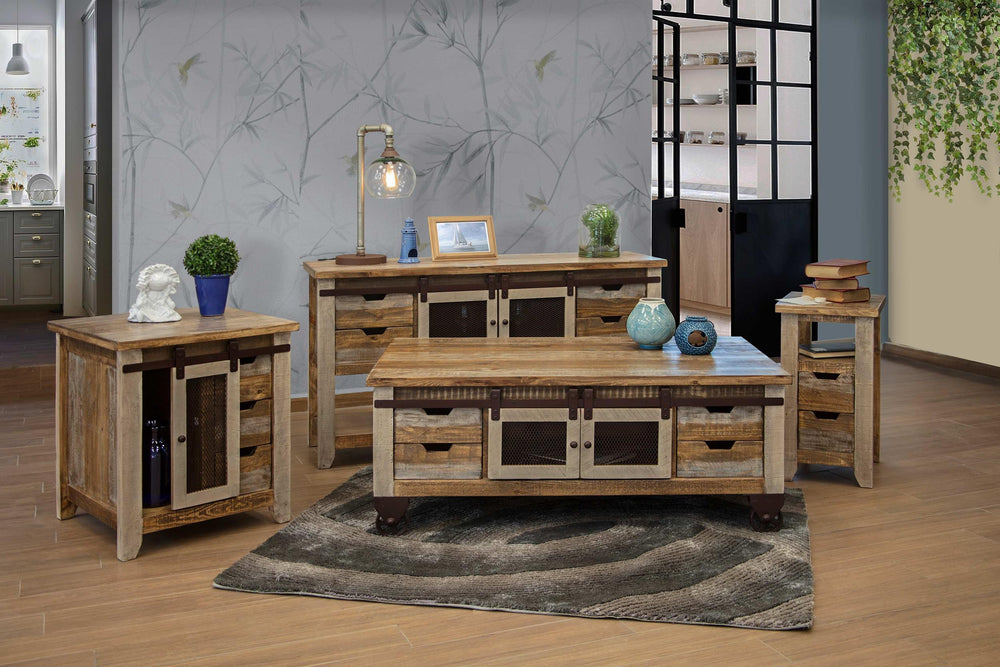 Antique Multicolor-Mesa layeral, 2 cajones