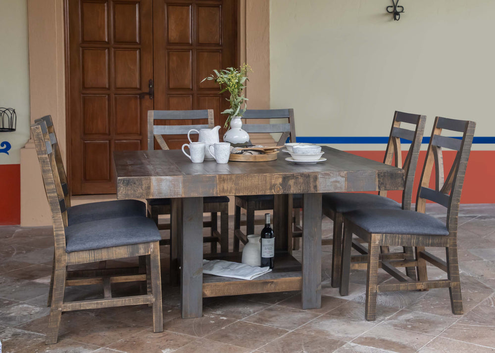 Loft Brown-Mesa comedor 54" cuadrada