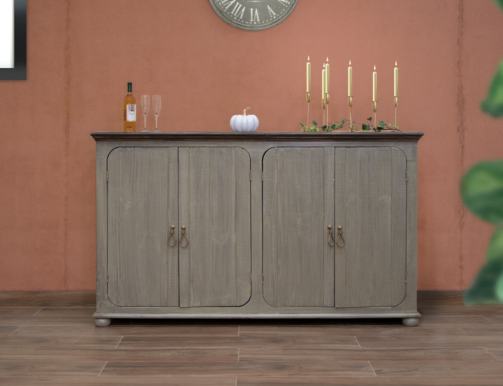 Alba-Consola, 4 puertas, acabado verde