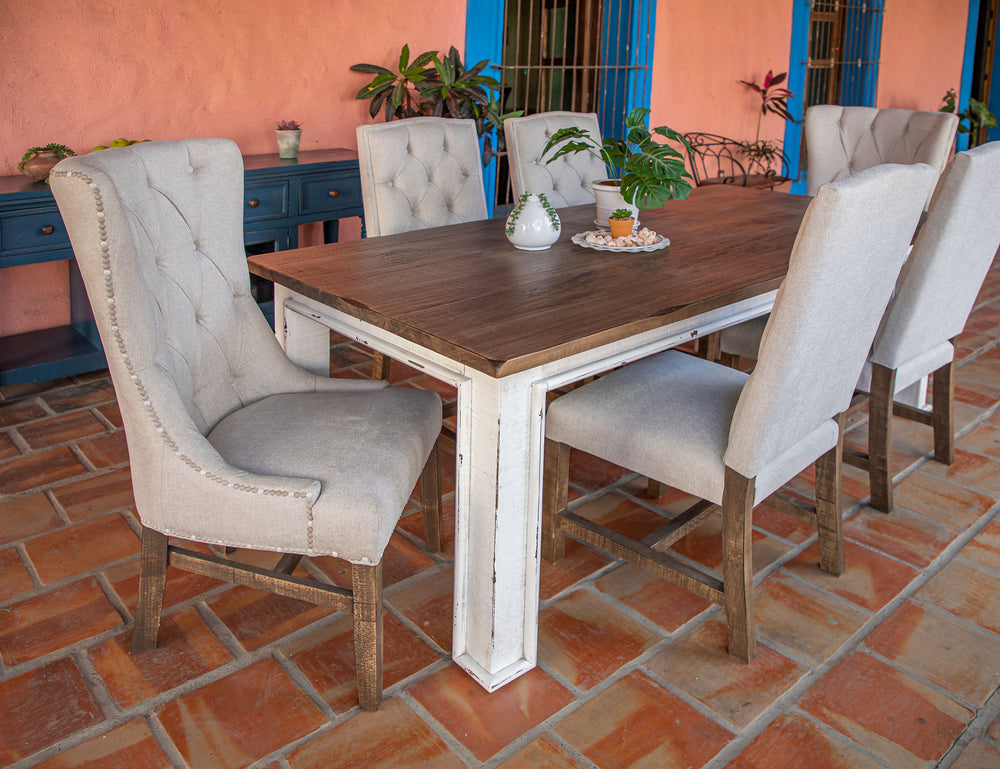 Aruba-Silla tapizada con respaldo capitoné