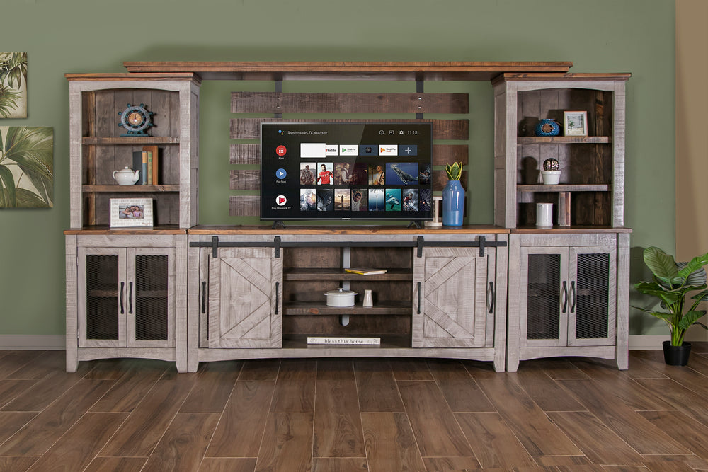 Pueblo Gray-4 Door TV Stand