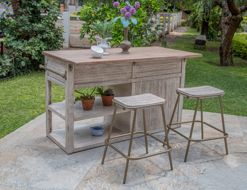 Sahara-2 Drawers, 2 Doors & 2 Shelves, Kitchen Island