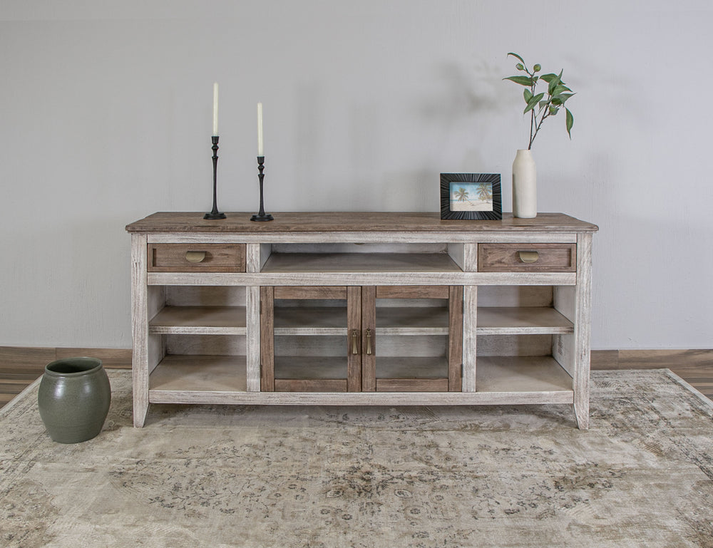Sahara-2 Drawer 2 Glass Doors 70" TV Stand