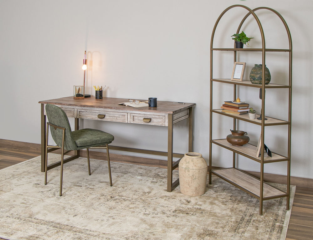 Sahara-Iron Base 3 Drawer Desk