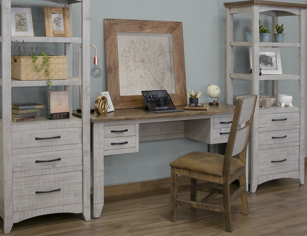 Pueblo Gray-4 Drawer Desk