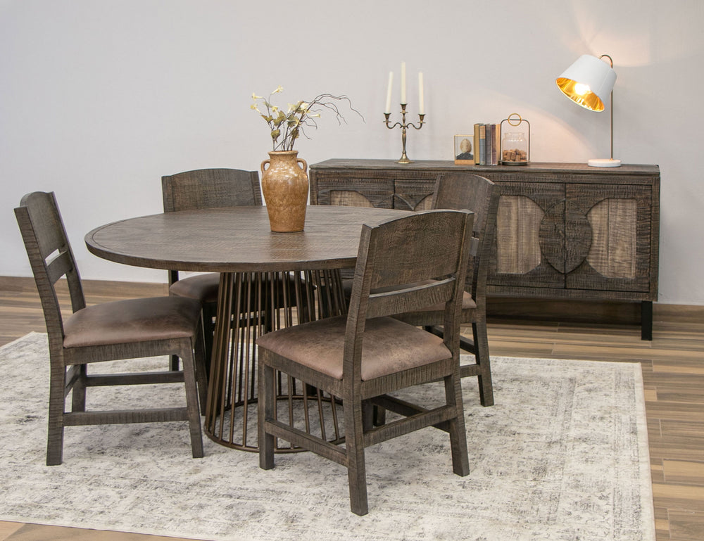 Nogal-Round Iron Table