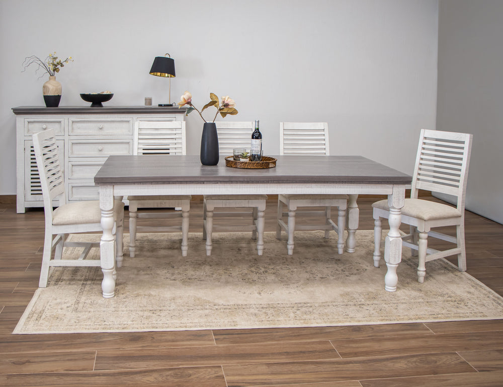 Stone-Silla de madera con asiento tapizado con patas torneadas