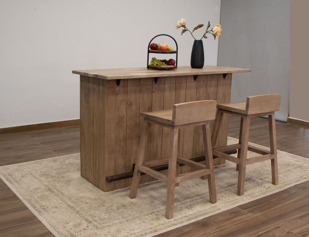 Natural Parota-30" Wooden Barstool