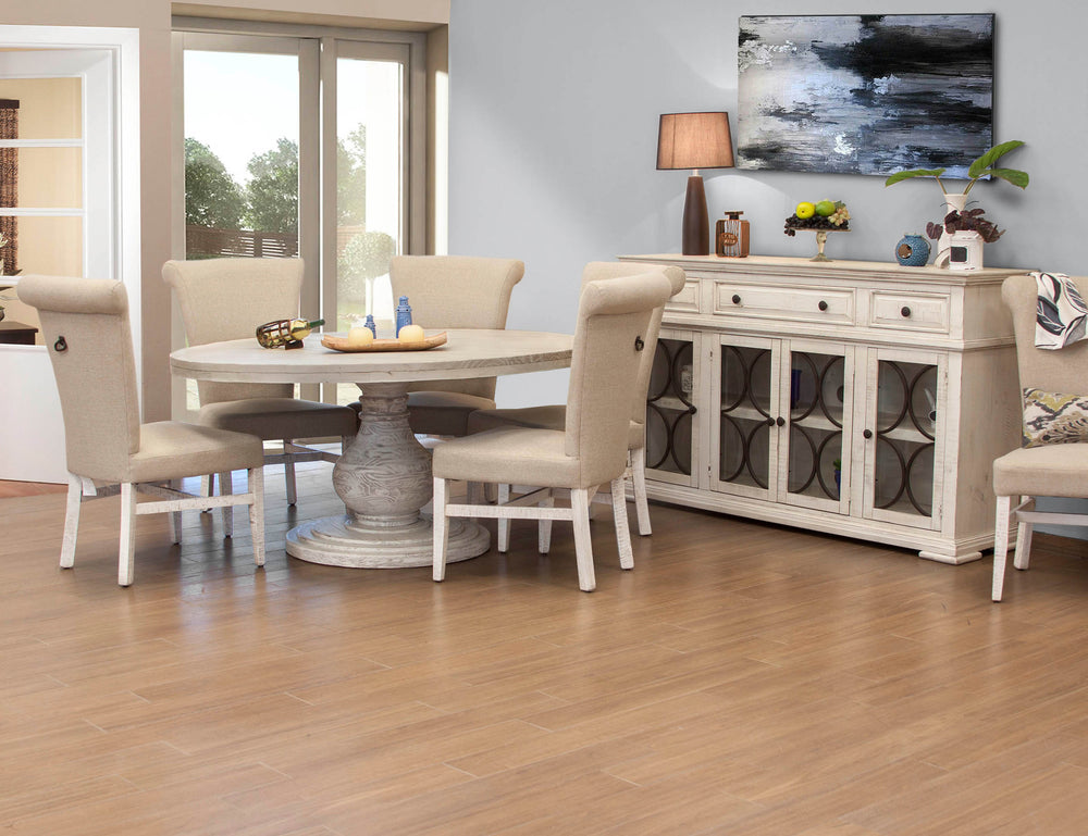 Bonanza Ivory-Silla tapizada con jaladera en el respaldo