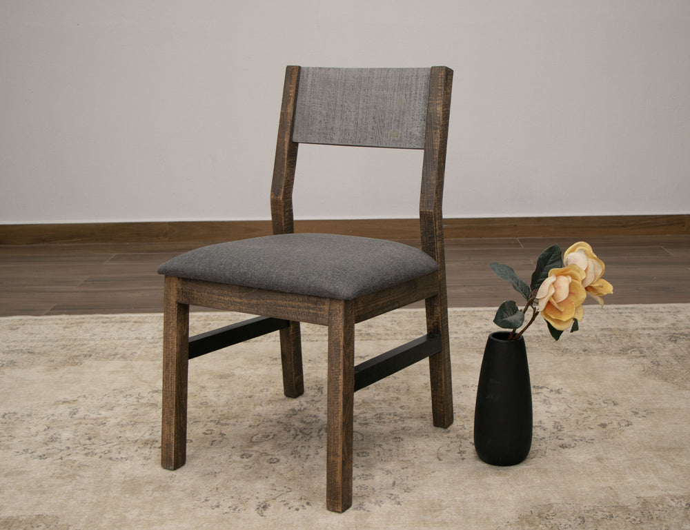 Loft Gray RC-Silla de madera con asiento tapizado