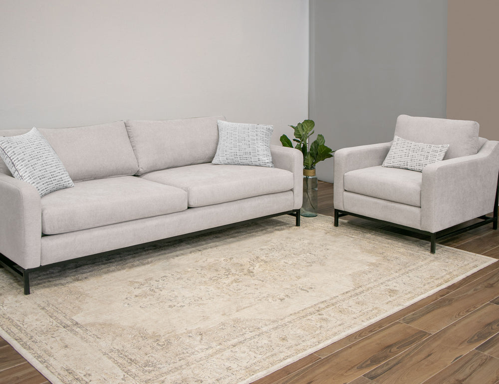 Maison-Estructura de madera y base de metal, Loveseat