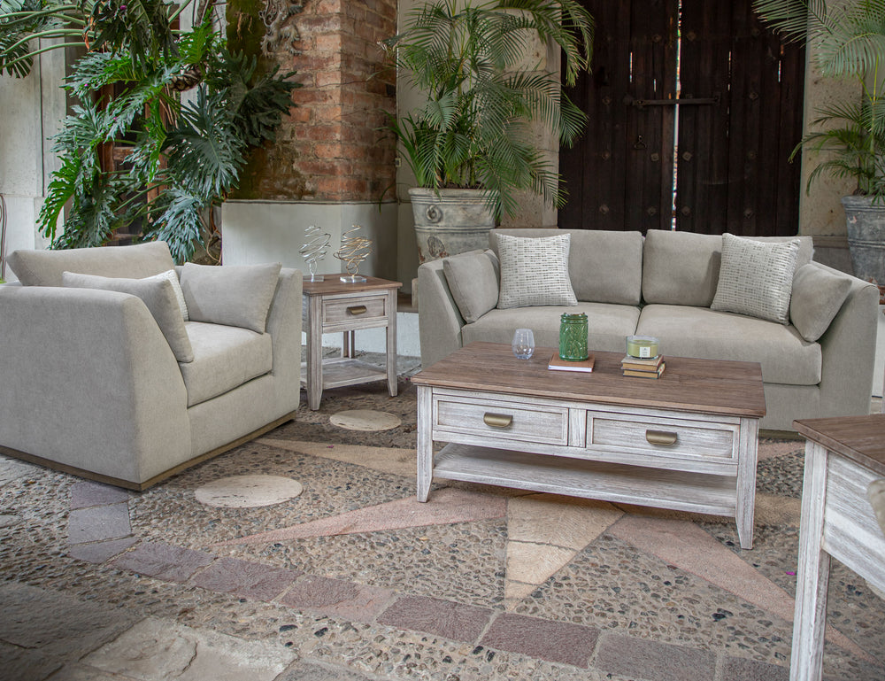 Vallarta-Estructura y base de madera, Loveseat