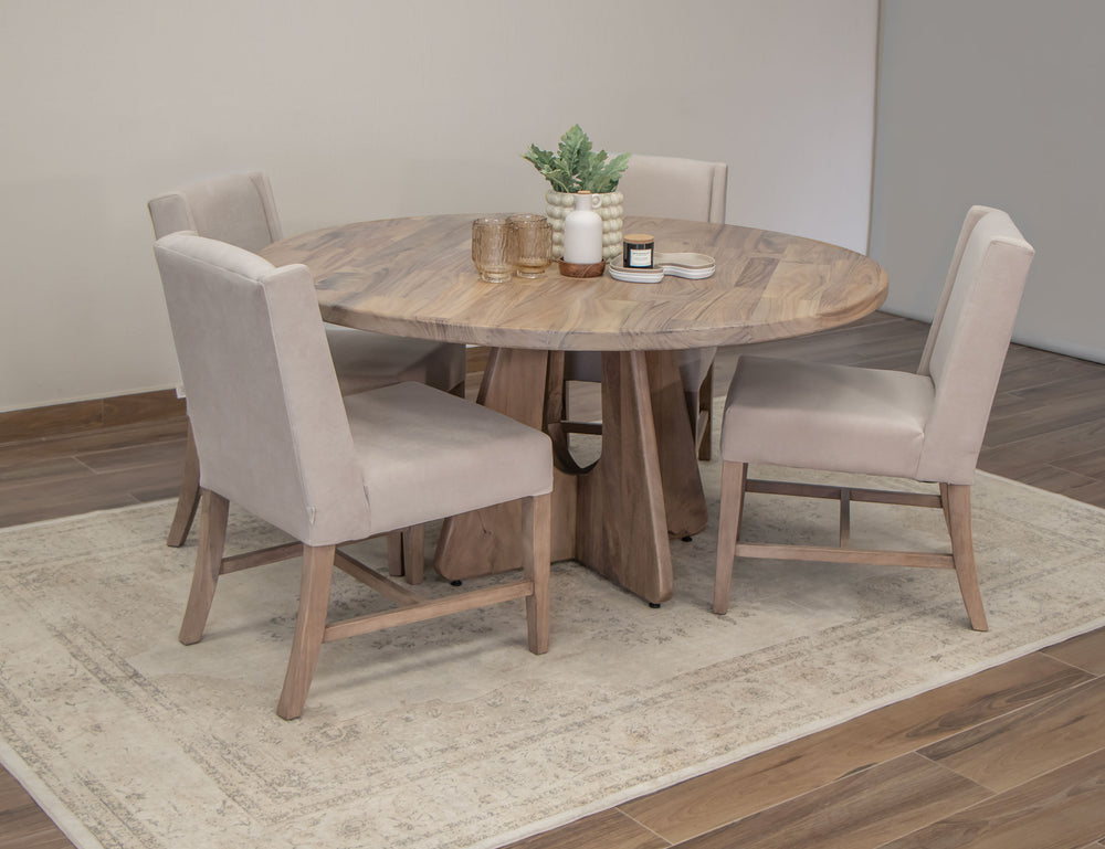 Natural Parota-Upholstered Chair