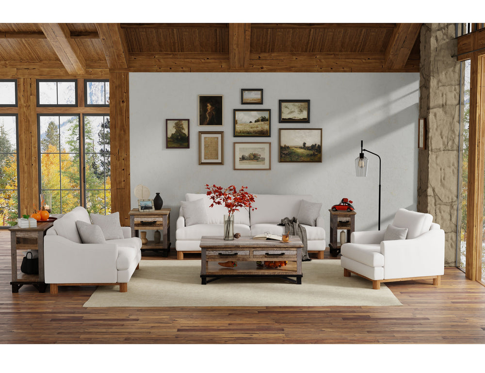 Olimpia-Estructura y base de madera, Loveseat
