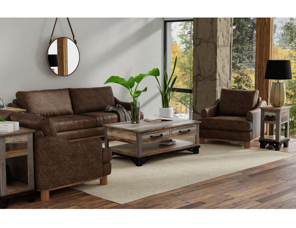 Olimpia-Estructura y base de madera, Loveseat