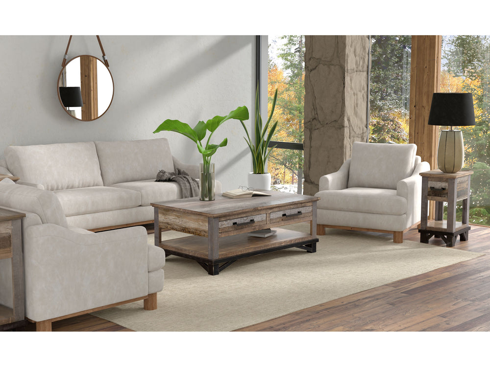 Olimpia-Estructura y base de madera, Loveseat