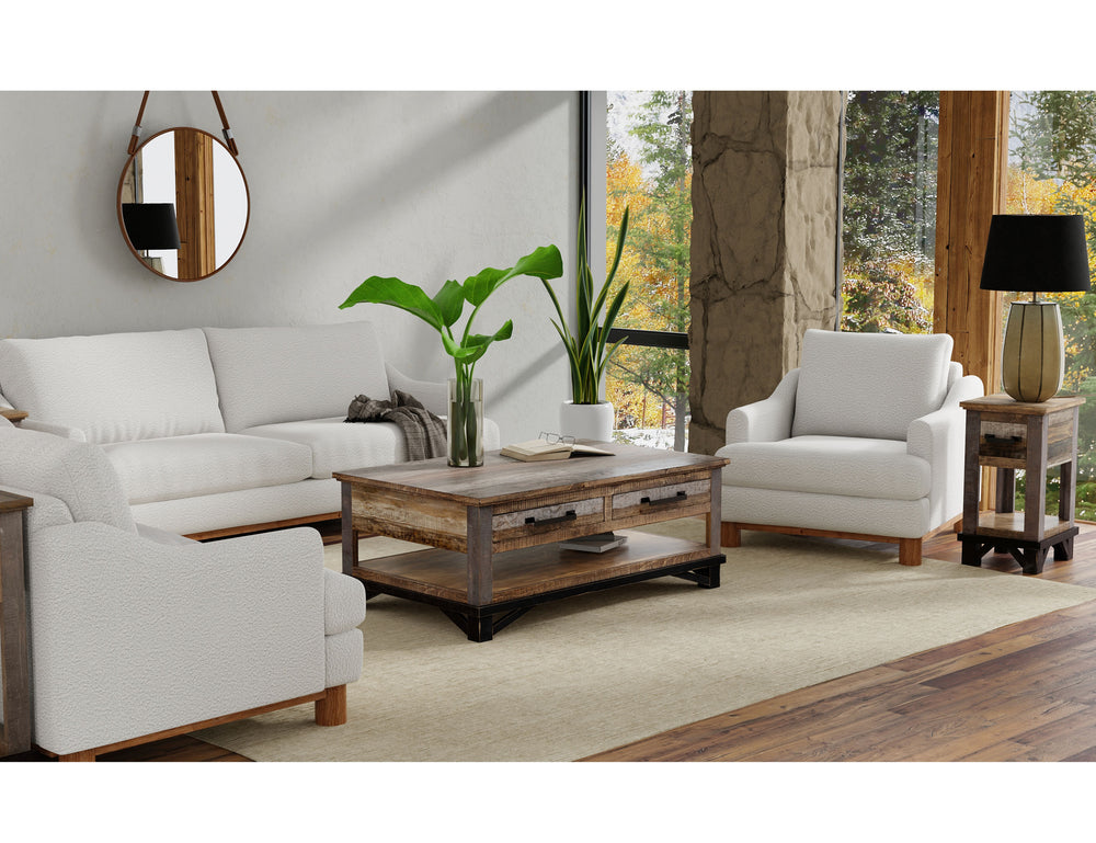 Olimpia-Estructura y base de madera, Loveseat