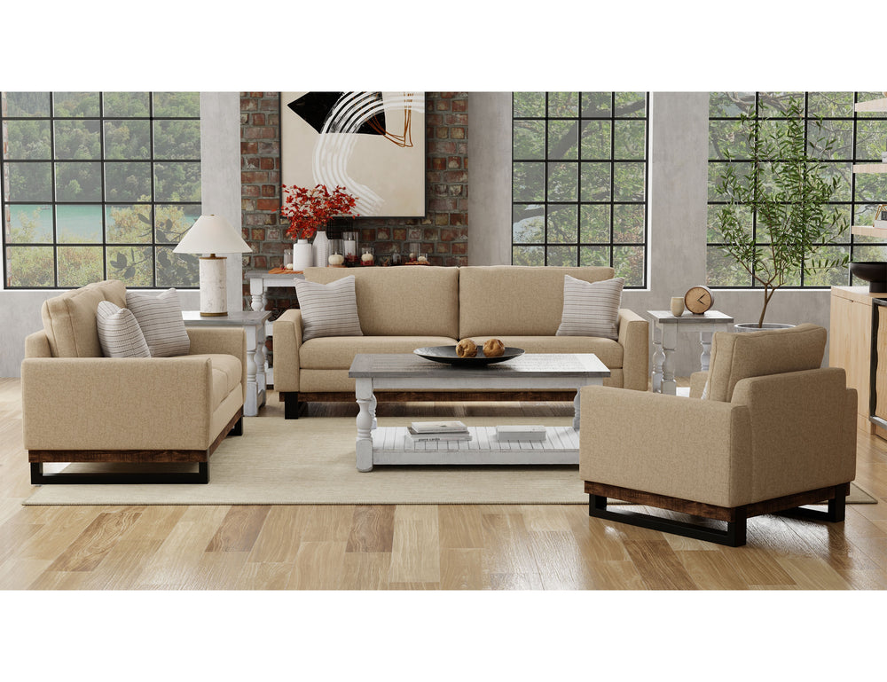 Blackburn-Base de metal y madera, Loveseat