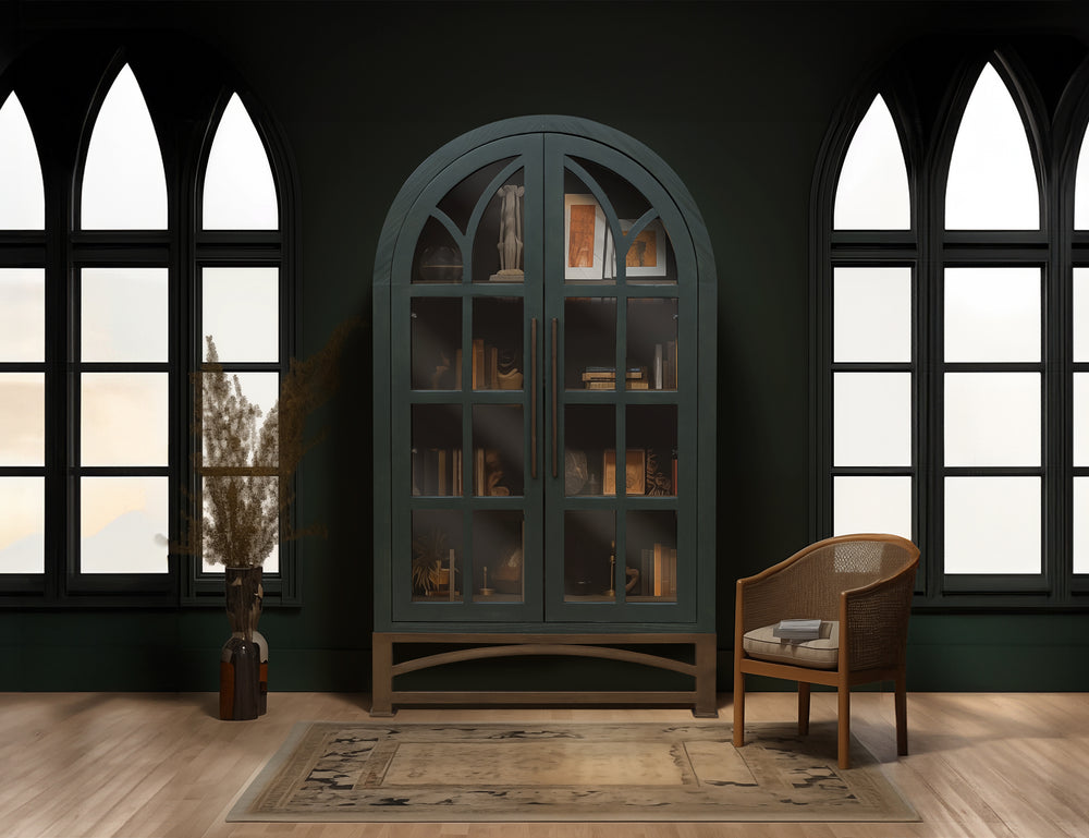 Obsidian-2 Glass Door Cabinet