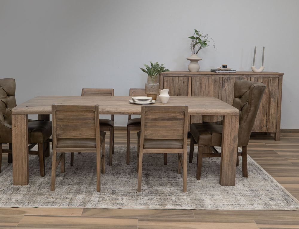 Xel-Há-Silla de madera con asiento tapizado