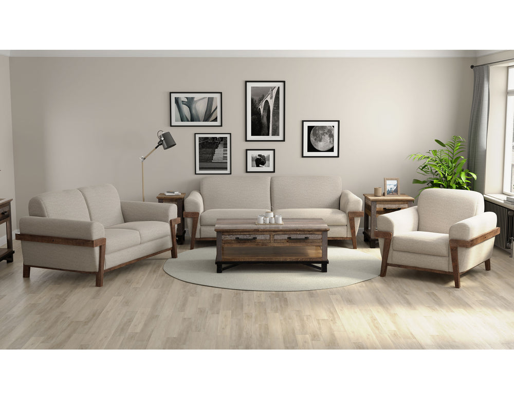 Loft Brown-Sillón, estructura y base de madera
