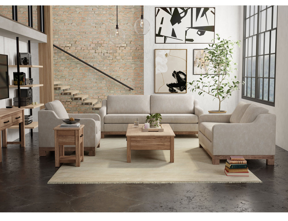 Samba-Estructura y base de madera, Loveseat