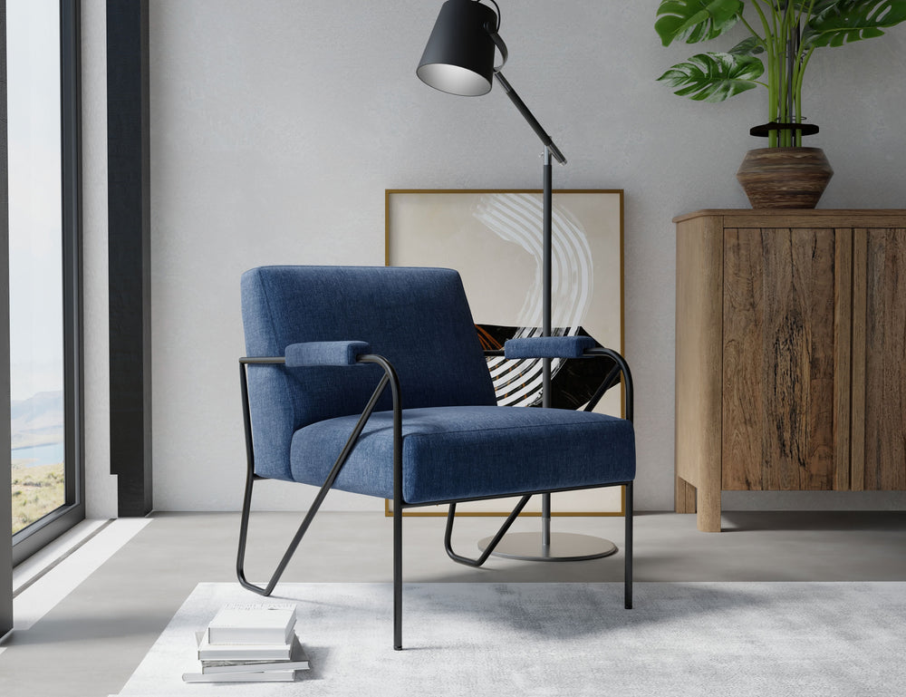 Lotus-Sillón, estructura de madera y base de metal