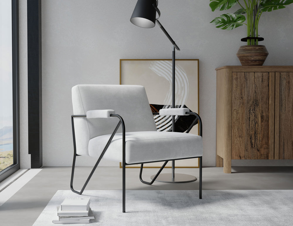 Lotus-Sillón, estructura de madera y base de metal