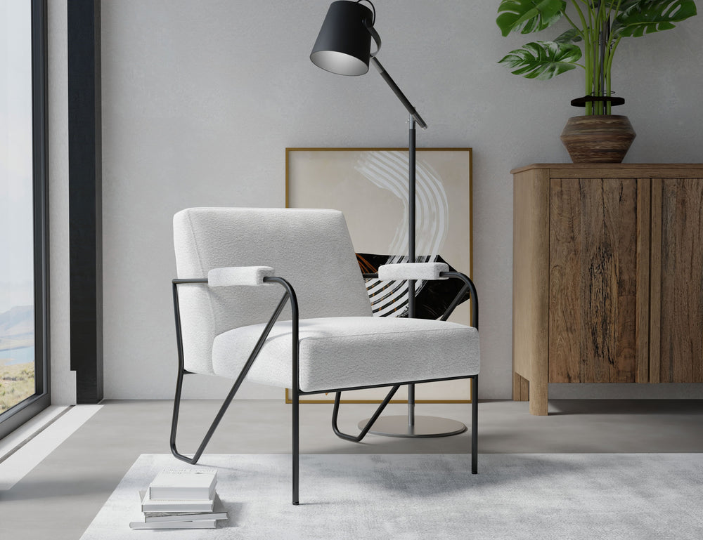 Lotus-Sillón, estructura de madera y base de metal