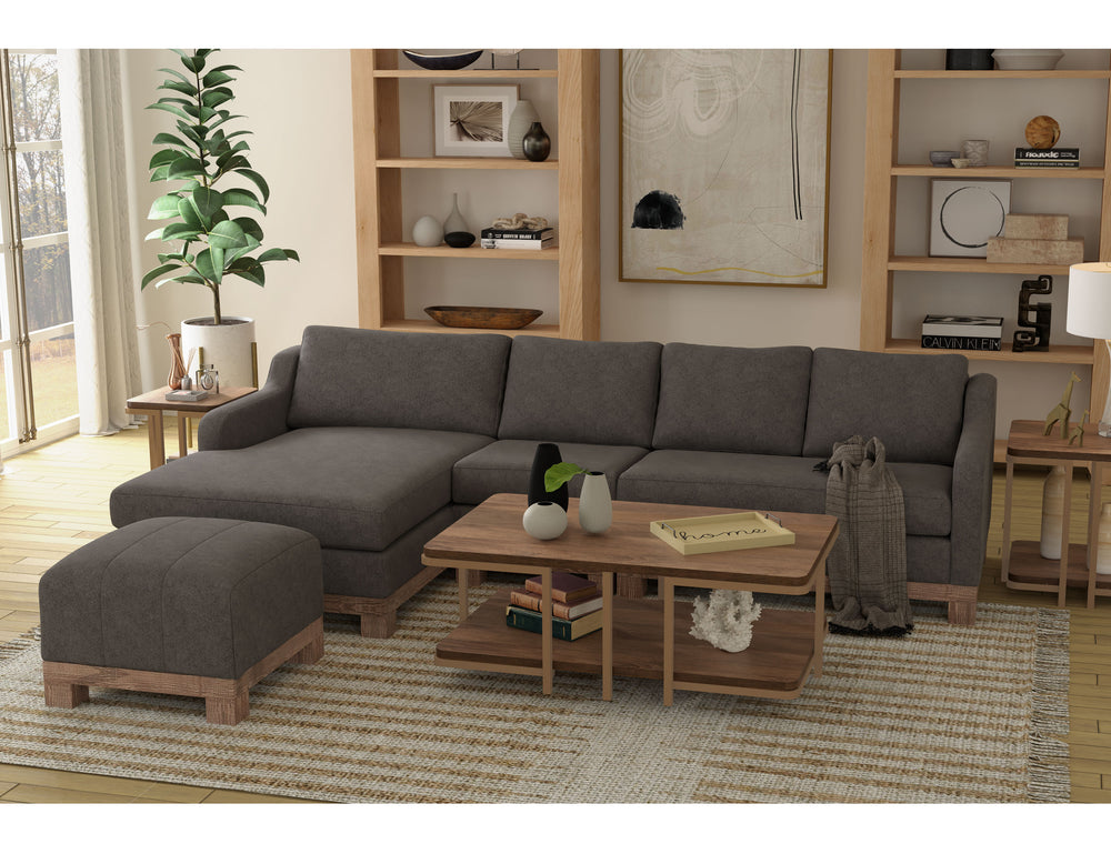 Samba-Estructura y base de madera, Loveseat seccional con brazo derecho