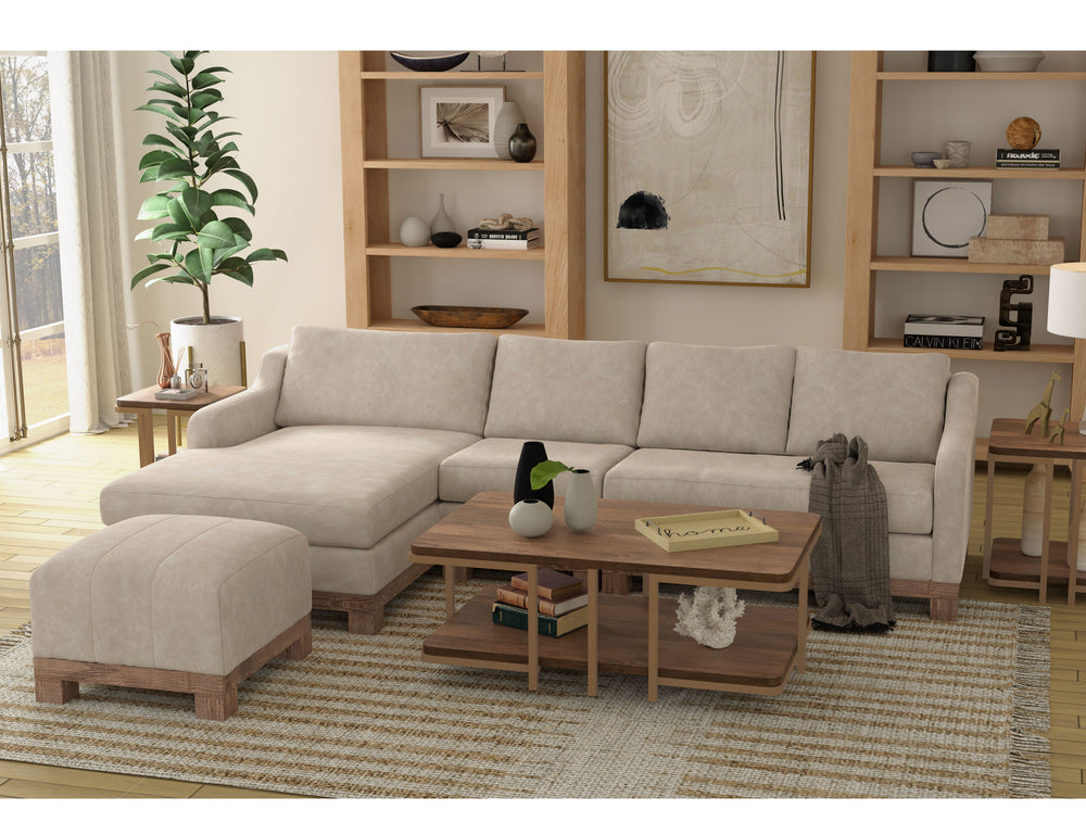 Samba-Estructura y base de madera, Loveseat seccional con brazo derecho