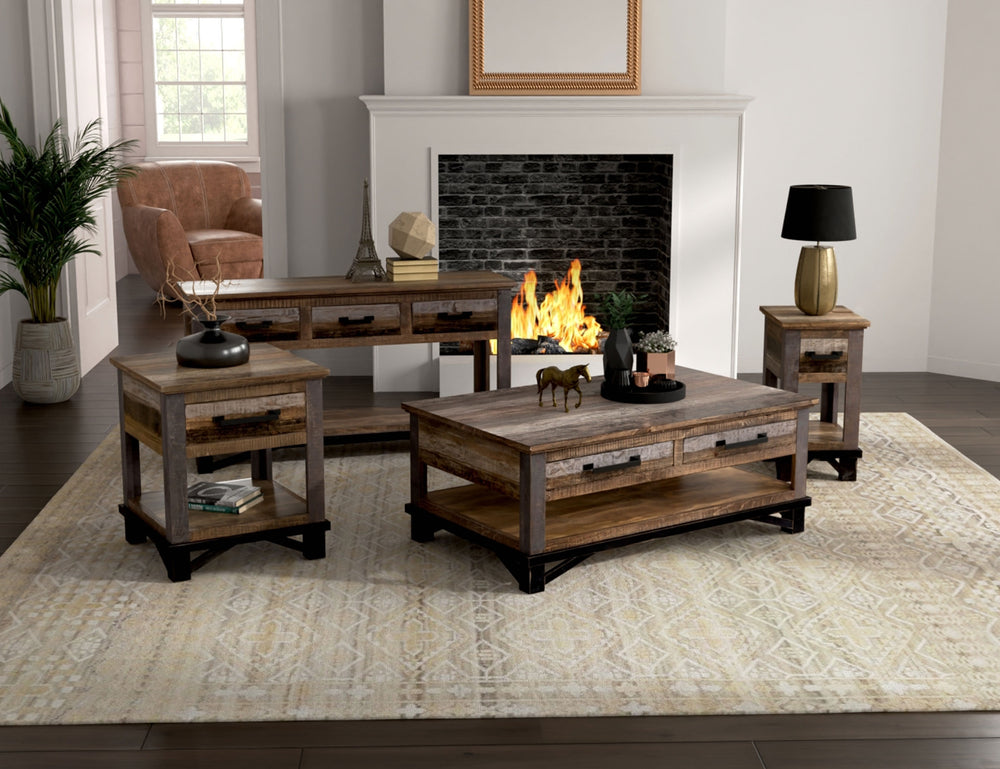 Loft Brown-Mesa lateral, 3 cajones