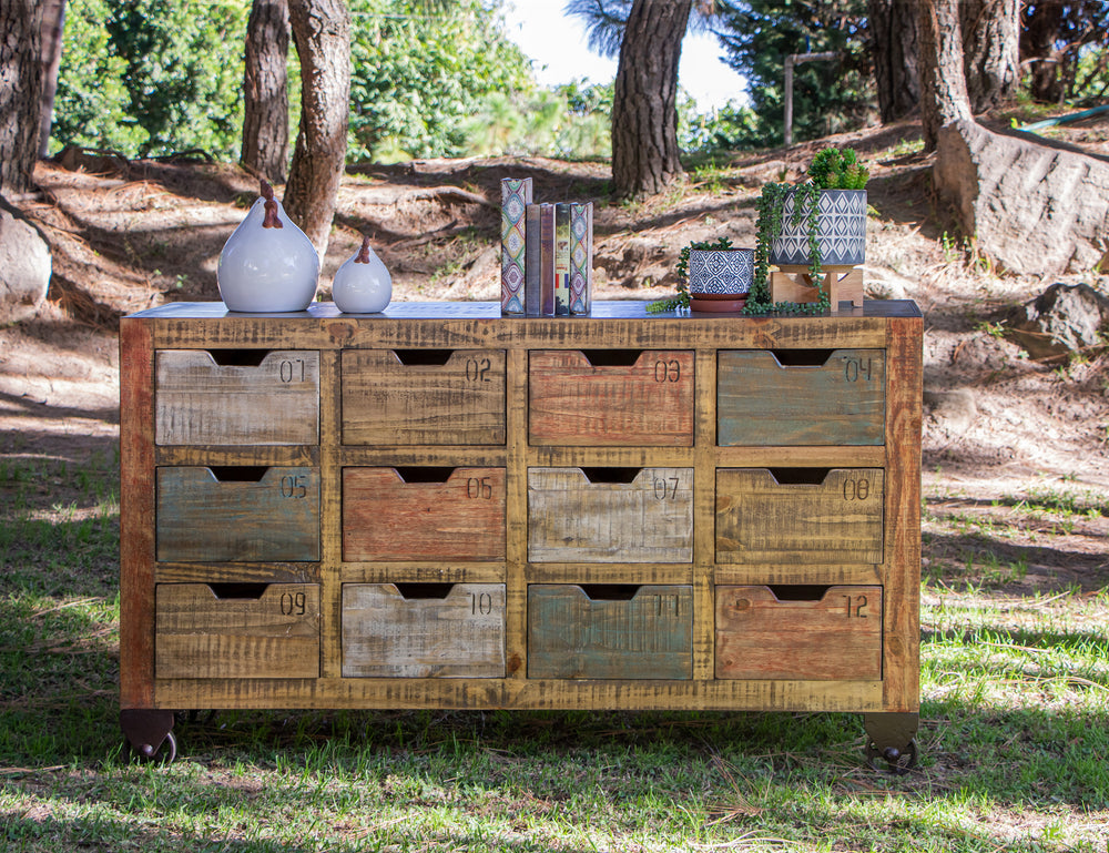 Urban Multidrawer-Mesa lateral. 12 cajones numerados