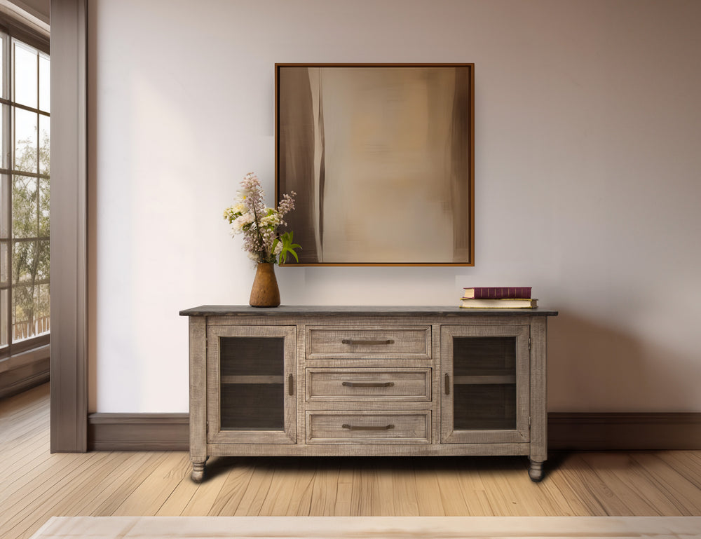 Natural Stone-Comoda, 3 cajones, 2 puertas