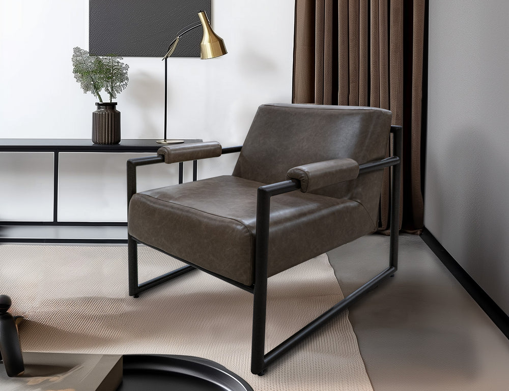 Galena-Sillón, estructura de madera y base de metal