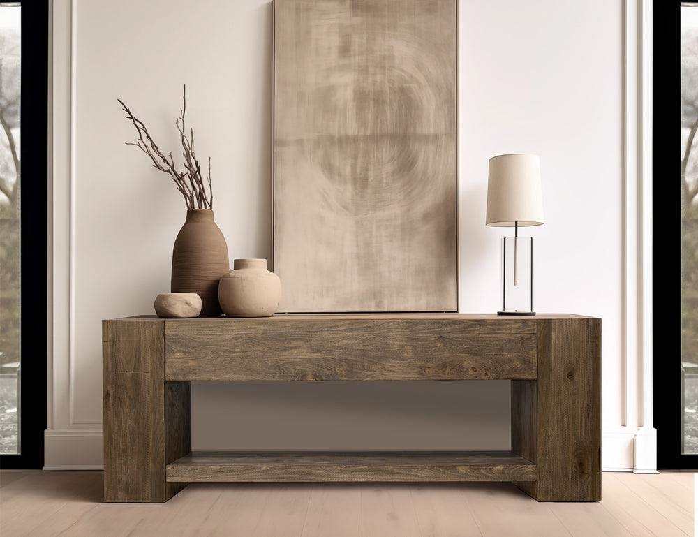 Latola-Mesa lateral, madera maciza
