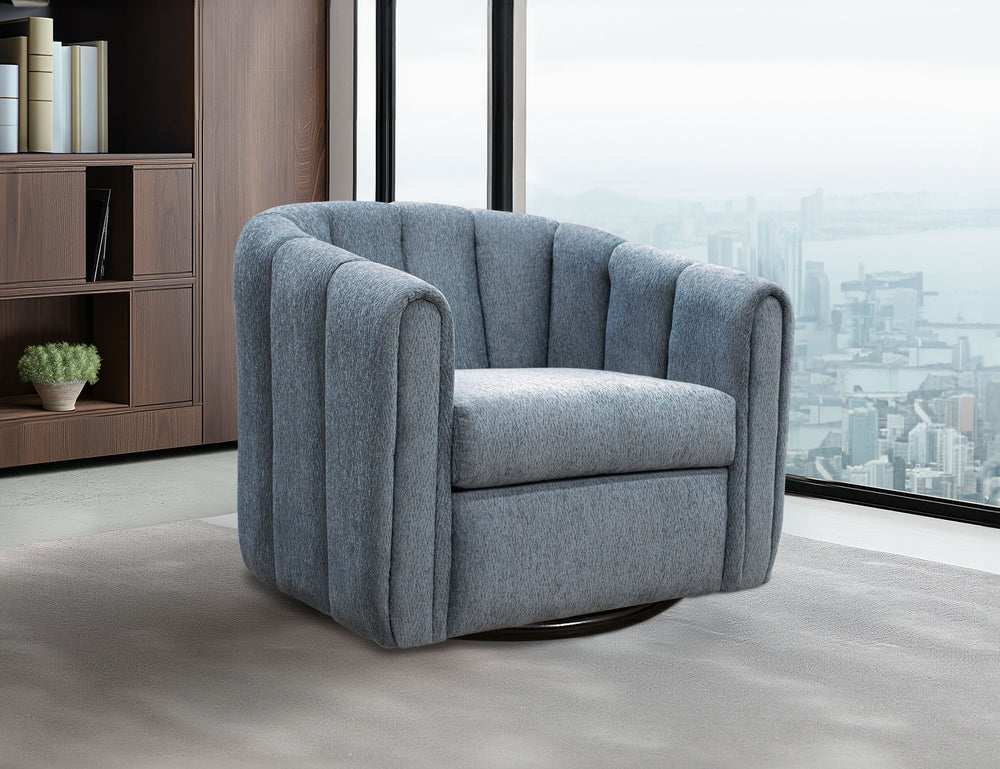 Viera-Silla decorativa giratoria de 360 grados, estructura de madera y base de metal