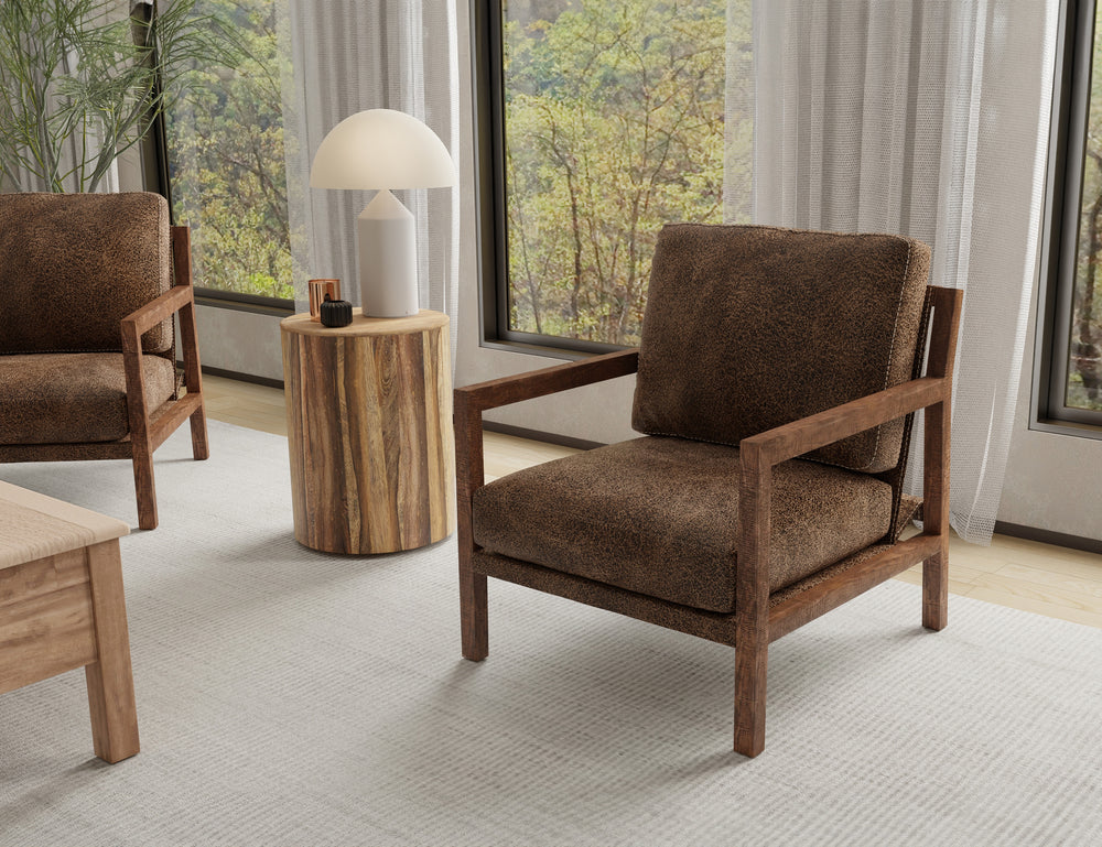 Milan-Sillón, estructura y base de madera