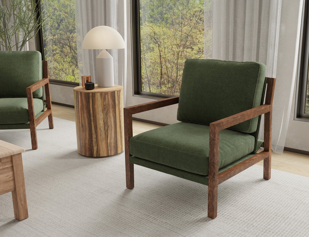 Milan-Sillón, estructura y base de madera