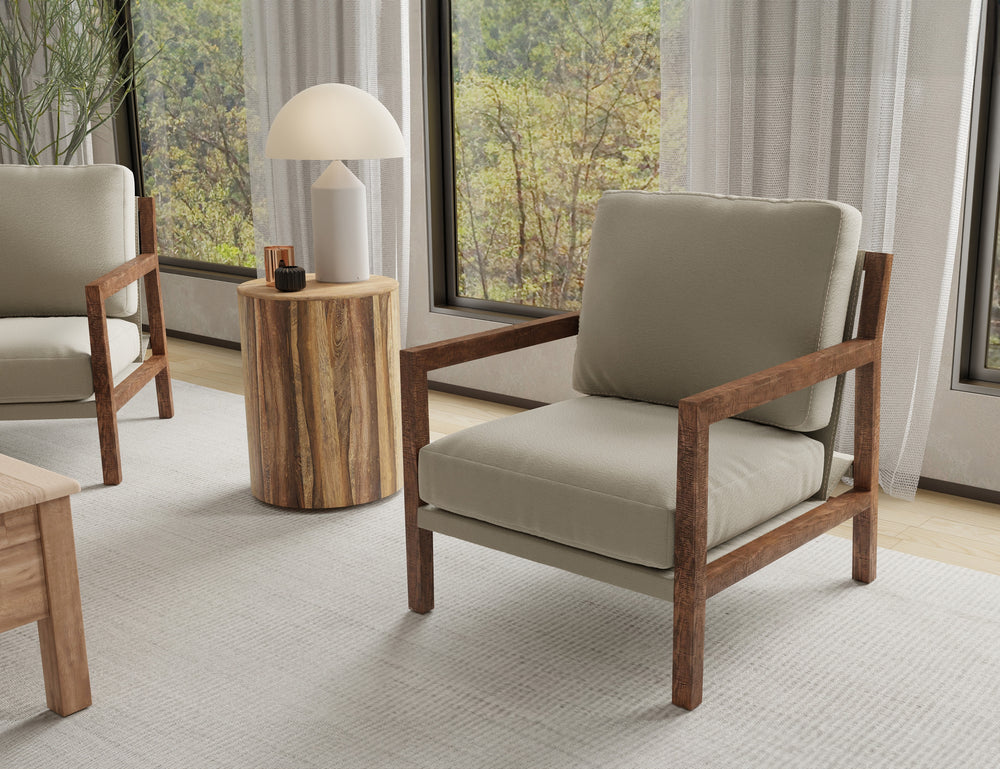 Milan-Sillón, estructura y base de madera